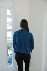Kerisma Knits Heathered Teal Ortho Solid Sweater