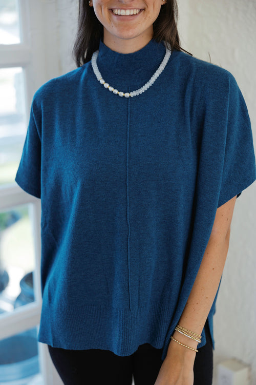 Kerisma Knits Caroline Sweater in Mosaic Teal