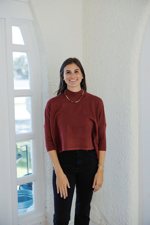 Kerisma Knits Aja Ortho Sweater in Bordeaux