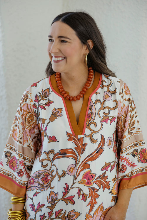 Jade Melody Tam Toffee Blossom Maxi Dress