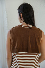 Entro Mocha Muse Tie Mini Dress
