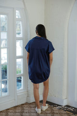 Karlie Shirt Dress in Navy
