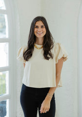 Entro Cream Puff Sleeve Top