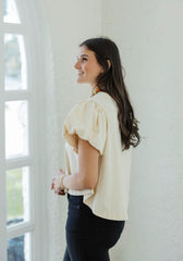 Entro Cream Puff Sleeve Top