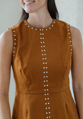 Elizabeth James Claire Top in Chocolate Studs