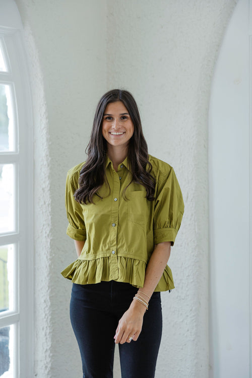 Entro Olive Grove Peplum Top