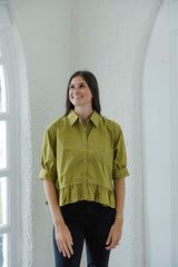 Entro Olive Grove Peplum Top