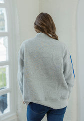 Brianna Cannon Florida Mock Neck Sequin Stripe Sweatshirt