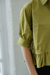 Entro Olive Grove Peplum Top
