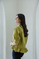 Entro Olive Grove Peplum Top