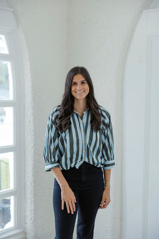 Entro Brown Polka Dot Crop Top