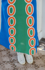 Jade Melody Tam Blue & Green Links Column Midi Dress