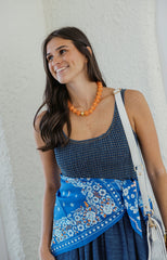 Smith & Quinn Square Silk Scarf in Florida Bandana