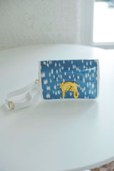 Garland Blue and White Les Touches Clear Stadium Bag with Gator