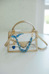 Caroline Hill Morgan Clear Bag in Gold