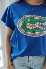 Queen of Sparkles Gingham Mascot Tee