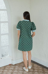 Entro Green Polka Dot Mini Dress