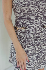 Entro Brown Zebra Mini Dress