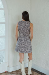 Entro Brown Zebra Mini Dress