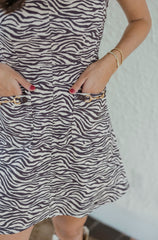 Entro Brown Zebra Mini Dress