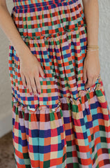 The Amy Smocked Top Plaid Maxi Dress