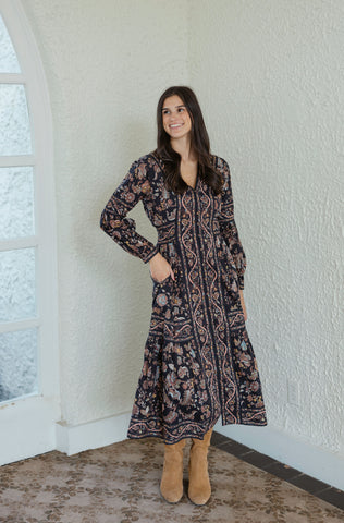 Cleobella Morgan Midi Skirt in Bois