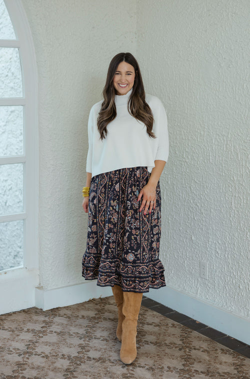Cleobella Morgan Midi Skirt in Bois