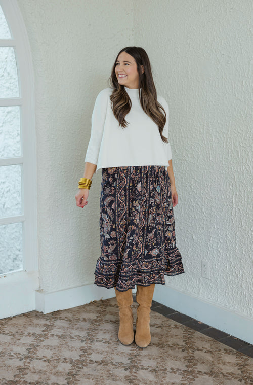 Cleobella Morgan Midi Skirt in Bois