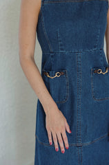 Entro Denim A-Line Midi Dress