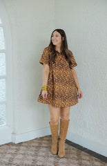 Entro Brown Antelope Mini Dress