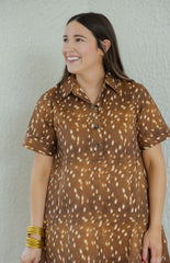 Entro Brown Antelope Mini Dress