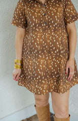 Entro Brown Antelope Mini Dress