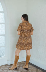 Entro Brown Antelope Mini Dress