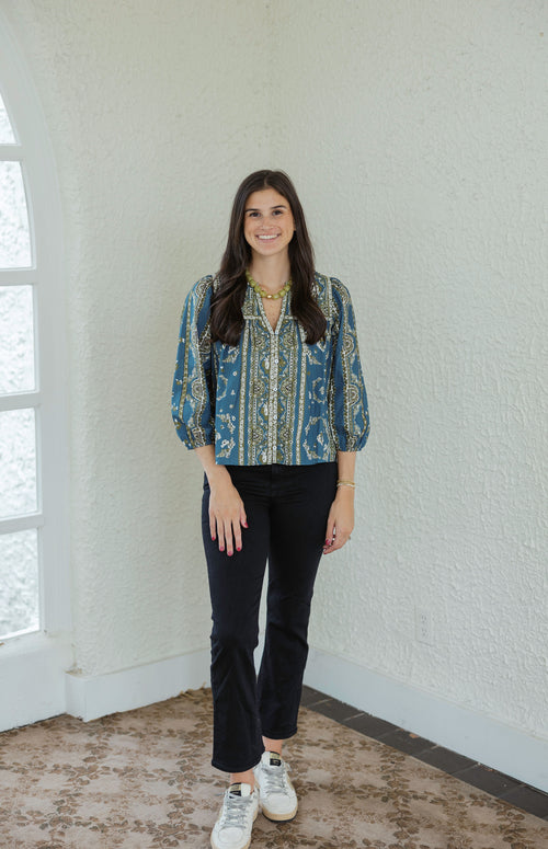 Cleobella Imogen Top in Fioren Print