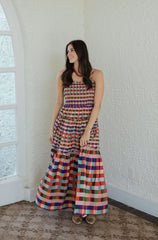 The Amy Smocked Top Plaid Maxi Dress
