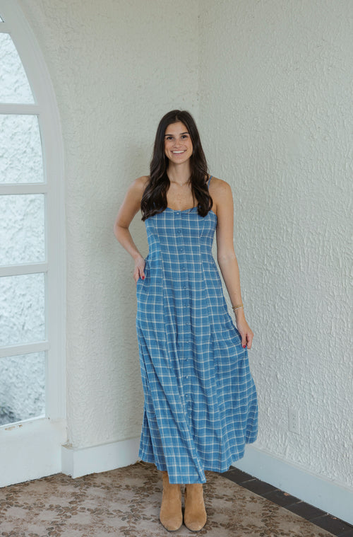 Z-Supply Angel Eyes Plaid Maxi Dress