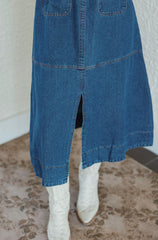 Entro Denim A-Line Midi Dress