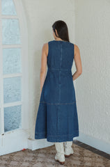 Entro Denim A-Line Midi Dress