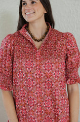 Taylor Tillman Veronica Dress in Pink Tile