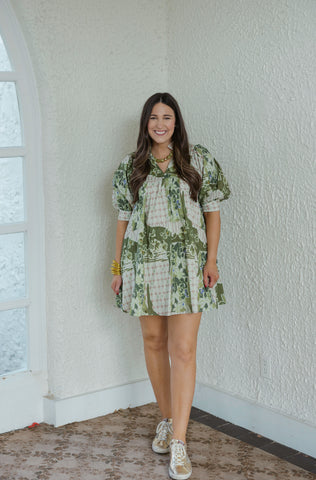 Entro Tie Waist Pink and Brown Stripe Midi Dress