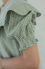 Karlie Check Novelty Collar Dress in Citron