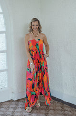 Karlie Swirl Satin Bustier Pleated Maxi Dress