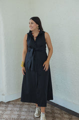 Jade Melody Tam Black Wrap Maxi Dress