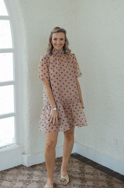 Entro Polka Dot Mini Slip Dress