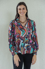 Crosby by Mollie Burch Lyla Blouse Color Current