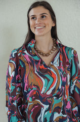 Crosby by Mollie Burch Lyla Blouse Color Current
