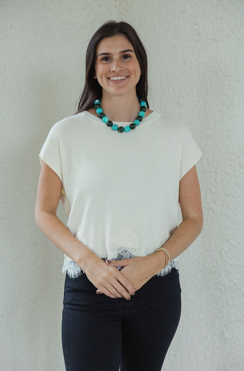 The Annabelle White Lace Top