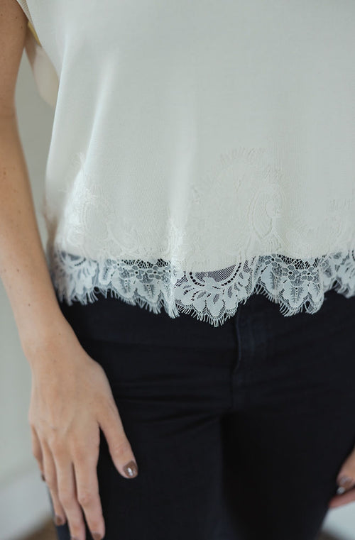 The Annabelle White Lace Top