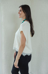 The Annabelle White Lace Top