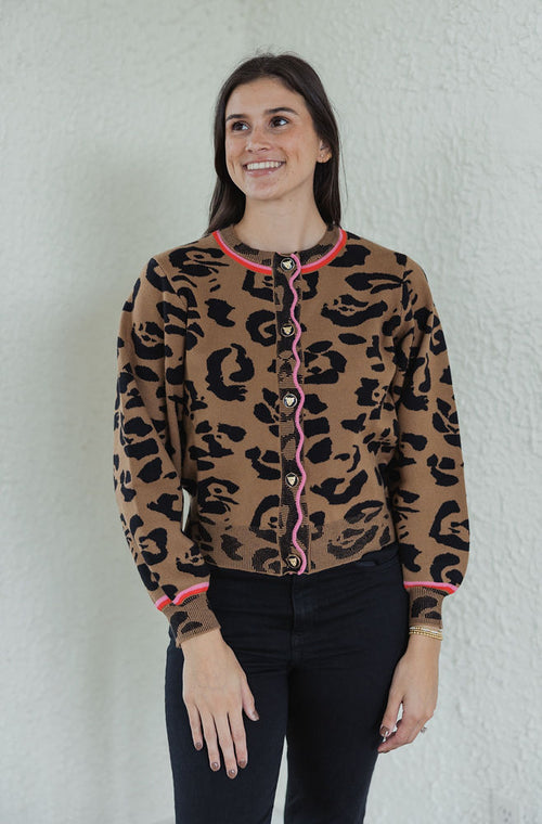 Crosby by Mollie Burch Colson Cardigan in Leopard